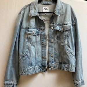 Zara Light Blue Denim Jacket - Women's Classic Trucker XL